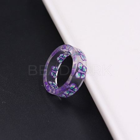 Transparent Resin Finger Rings WGC4E19-23-1