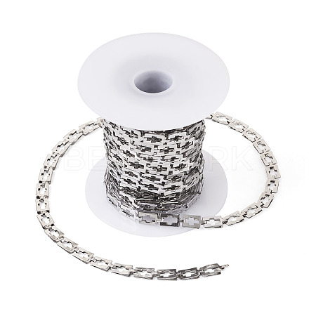 Stainless Steel Rectangle with Cross Link Chains CHS-TAC0002-01P-1