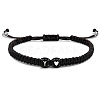 304 Stainless Steel Alphabet Beads Braided Bead Bracelets RY3090-25-1