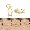 Natural White Shell Fish Charms KK-F926-04B-3