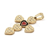 Ion Plating(IP) 304 Stainless Steel Enamel Rhinestone Pendants STAS-Q325-05F-G-2