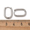 Non-Tarnish 304 Stainless Steel Oval Hoop Earrings EJEW-M218-02A-P-5