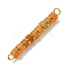 8Pcs 8 Styles Natural Mixed Gemstone & Electroplated Synthetic Non-magnetic Hematite Heishi Beaded Connector Charms PALLOY-JF03291-4
