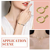 6Pcs Brass Twister Clasps FIND-CA0009-39-7