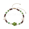 Dyed Synthetic Turquoise Turtle Anklets AJEW-AN00633-1