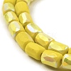 Frosted Opaque Glass Beads Strands GLAA-P058-07B-4