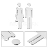 ABS Male & Female Bathroom Sign Stickers DIY-WH0181-20B-4