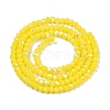 Electroplate Opaque Solid Color Glass Beads Strands EGLA-A044-P1mm-L04-3