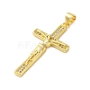 Brass Micro Pave Cubic Zirconia Pendants KK-A212-05B-G-2