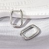 Brass Huggie Hoop Earrings LS-EJEW-L234-61-P-2