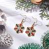 Christmas Alloy Rhinestone Dangle Earrings EJEW-JE06121-02-2