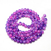 Baking Painted Glass Beads Strands DGLA-Q023-6mm-DB55-2