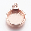 Brass Pendant Cabochon Settings KK-P146-06RG-1