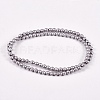 Electroplate Non-magnetic Synthetic Hematite Beads Strands G-J169C-4mm-07-2
