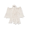 Woven Macrame Cotton Ghost Pendant Decorations HJEW-JM03750-3