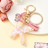 Resin & Acrylic & Faux Suede Tassel Keychain KEYC-YW00124-11-1