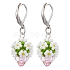 Glass Seed Beads Leverback Earrings EJEW-MZ00324-02-2