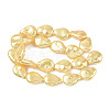 Electroplate Opaque Glass Imitation Pearl Strands EGLA-D302-02E-2