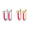 Brass Micro Pave Cubic Zirconia Hoop Earrings EJEW-D274-05-1