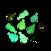 Electroplate & Luminous Opaque Resin Beads RESI-P046-13A-M-3