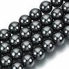 Non-magnetic Hematite Beads Strands X-G-Q892-8mm-1