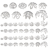 675Pcs 9 Styles Iron Bead Caps IFIN-GA0001-68-1