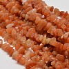 Chip Natural Red Aventurine Beads Strands G-N0134-10B-1