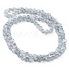 Pearl Luster Plated Electroplate Transparent Glass Beads Strands EGLA-G037-01A-PL01-2