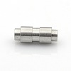 304 Stainless Steel Matte Surface Magnetic Clasps with Glue-in Ends X-STAS-O042-C-26-2