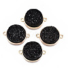 Natural Druzy Agate Links Connectors G-T131-86-2