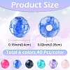 204Pcs 6 Colors Natural Agate Beads Strands G-YW0003-02-2
