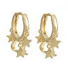Brass Huggie Hoop Earrings EJEW-K083-44G-1