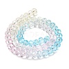 Transparent Painted Glass Beads Strands X1-DGLA-A034-T6mm-A21-5