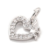 Rack Plating Brass Micro Pave Clear Cubic Zirconia Pendants KK-Q814-03P-2