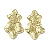 Rack Plating Brass Leaf Dangle Stud Earrings EJEW-M237-10G-1