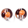 Transparent Glass Enamel Beads GLAA-N049-024-3