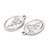 304 Stainless Steel Pendants STAS-I358-12P-04-2