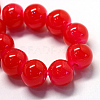 Baking Paint Imitation Jade Glass Round Bead Strands DGLA-Q021-10mm-05-2