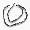 Electroplate Non-Magnetic Synthetic Hematite Beads Strands G-F585-C09-4mm-2