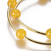 Natural Agate Wrap Bracelets BJEW-E284-04E-2