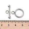 Non-Tarnish 304 Stainless Steel Ring Toggle Clasps STAS-A092-09I-P-3