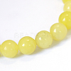 Natural Lemon Jade Round Bead Strands X-G-E334-6mm-07-2