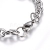 304 Stainless Steel Charm Bracelets BJEW-L637-25-P-4