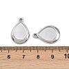 304 Stainless Steel Pendant Cabochon Settings STAS-L303-31P-3