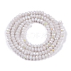 Electroplate Opaque Solid Color Glass Beads Strands EGLA-A044-P1mm-L19-2