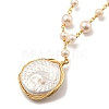 Natural Pearl Oval Pendant Necklaces NJEW-M214-02G-1