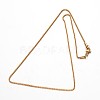 304 Stainless Steel Box Chain Necklaces NJEW-M124-10G-2
