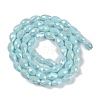 Opaque Solid Color Electroplate Glass Beads Strands EGLA-N013-P8mm-B11-2