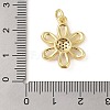 Brass Micro Pave Clear Cubic Zirconia Pendants ZIRC-P121-05B-G-3