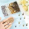200Pcs 4 Colors Tibetan Style Alloy Glue-on Flat Pad Bails FIND-SP0001-84-3
